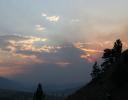 Forest fires in the mountains of eastern Wyoming