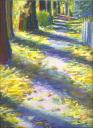 Calgary In September ~ 14 x 11 inches Oil Pastel on paper, framed size 26 x 22 $550.00