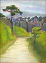 Lake Cote Cloud Forest Reserve, Costa Rica ~ 14 x 11 Oil Pastels on paper $550.00